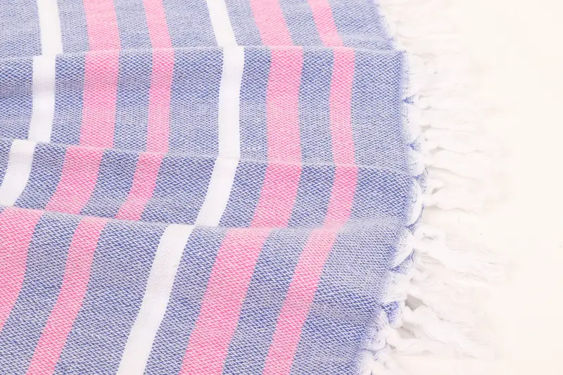 Sand-free towel, Quick-dry peshtemal, Scarf Towel, Oversized Beach Towel, Bridesmaid Proposal Gift, Large Turkish Towel, 70x40 Cotton Striped Towel - 8