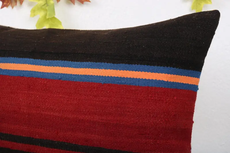 16x24 Red Pillow, Vintage Kilim Pillow, Sofa Bolster Cushion Cover, Vintage Pillow, Turkish Kilim Pillow, Art Deco Cushion, Pillow Sham - 5