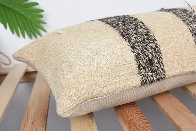 12x36 Beige Cushion Cover, Christmas Cushion Case, Turkish Pillow, Cozy Throw Pillow Cover, Home Decor Pillow, Pillow Sham, Vintage Pillow - 6