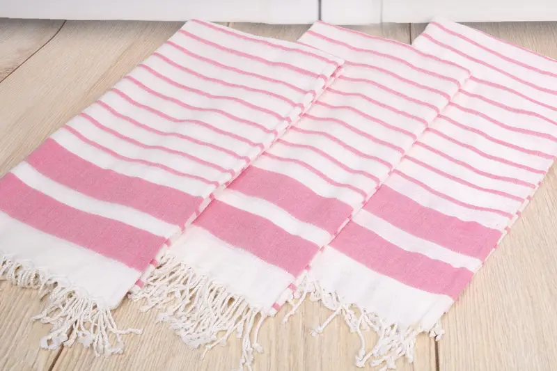Fouta towel, Wedding Anniversary Gift, Sand-free towel, Luxury towel, Employee Gifts, Miami Bachelorette Party Favors, 70x40 Cotton Striped Towel - 6