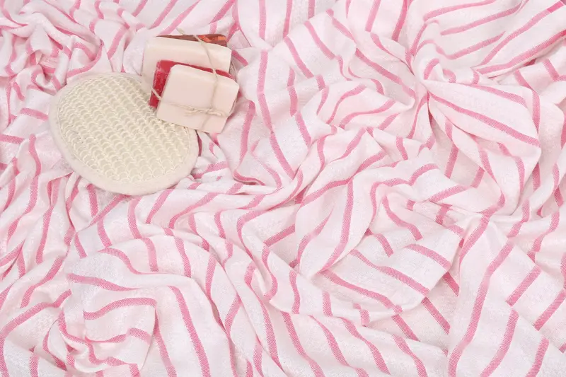 Fouta towel, Wedding Anniversary Gift, Sand-free towel, Luxury towel, Employee Gifts, Miami Bachelorette Party Favors, 70x40 Cotton Striped Towel - 7