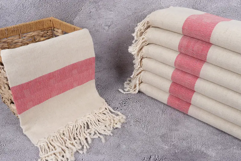 Monogrammed Beach Towel, 70x36 Linen Striped Towel, Gift Boxes Towel, Embroidery Towel, Personalized Bridesmaid Gift, Bridal Shower Gift - 3