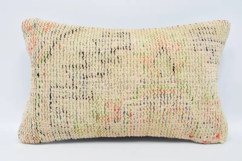 Turkish Pillow, Boho Pillow, 12x20 Orange Cushion, Pillow Case, Pillow for Couch, Designer Throw Pillow Cover, Turkish Bench Cushion - 1
