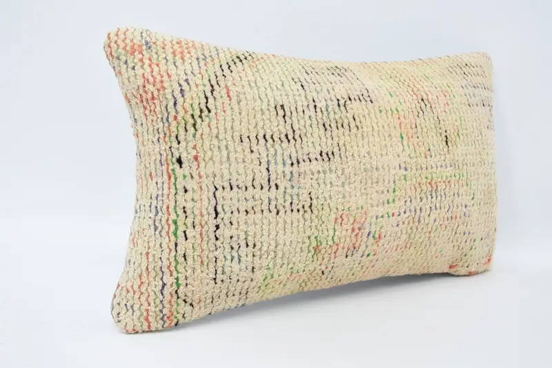Turkish Pillow, Boho Pillow, 12x20 Orange Cushion, Pillow Case, Pillow for Couch, Designer Throw Pillow Cover, Turkish Bench Cushion - 3