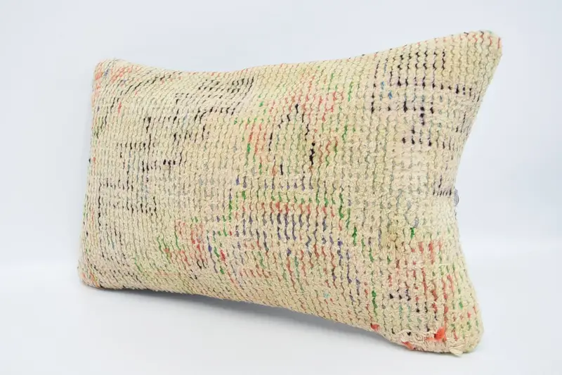 Turkish Pillow, Boho Pillow, 12x20 Orange Cushion, Pillow Case, Pillow for Couch, Designer Throw Pillow Cover, Turkish Bench Cushion - 4