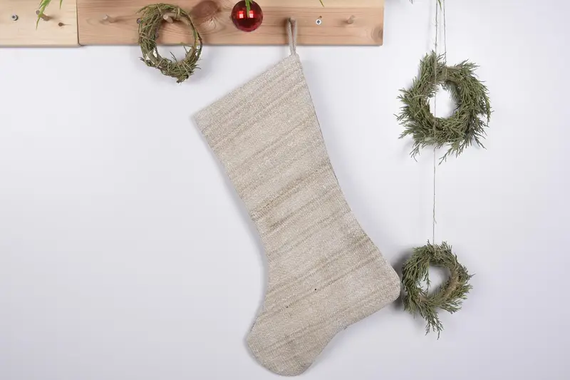 Patrón de adorno festivo, calcetín navideño duradero de 1 pieza