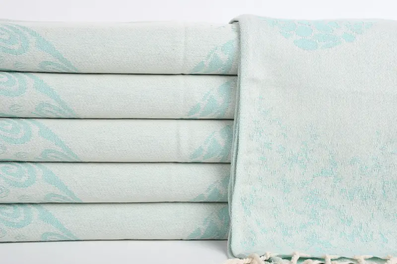 Bathroom Towels, Spa Towel, Wedding Gift, 36x18 Cotton Carretta Patterned Towel, Monogram Hand Towel, Organic Tea Towel, Bridal Gifts, Handmade Gift - 1