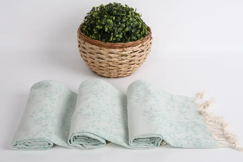 Bathroom Towels, Spa Towel, Wedding Gift, 36x18 Cotton Carretta Patterned Towel, Monogram Hand Towel, Organic Tea Towel, Bridal Gifts, Handmade Gift - 8