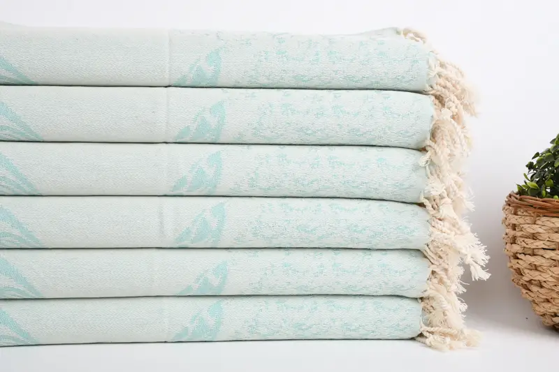 Bathroom Towels, Spa Towel, Wedding Gift, 36x18 Cotton Carretta Patterned Towel, Monogram Hand Towel, Organic Tea Towel, Bridal Gifts, Handmade Gift - 2
