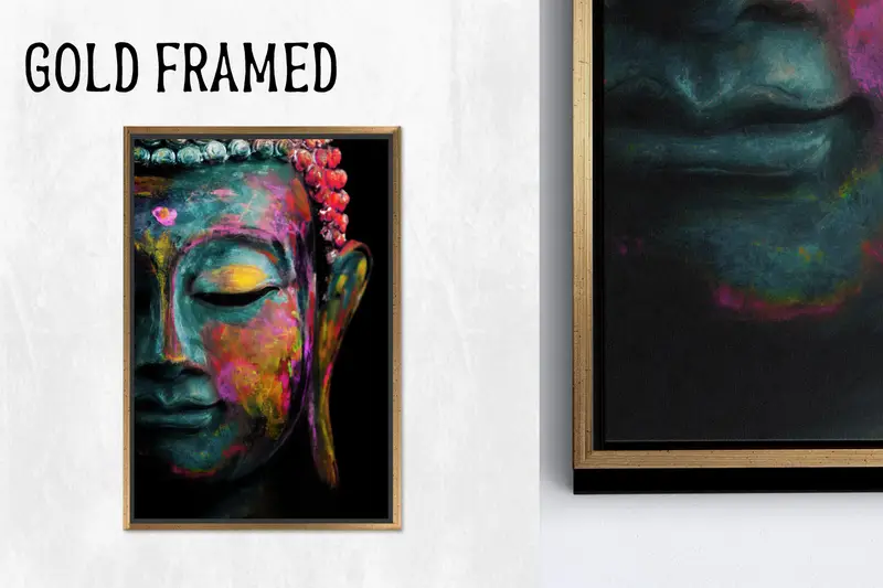 Trendy Kanvas: Renkli Buda Zen Hindu Sanatsal Reprodüksiyon