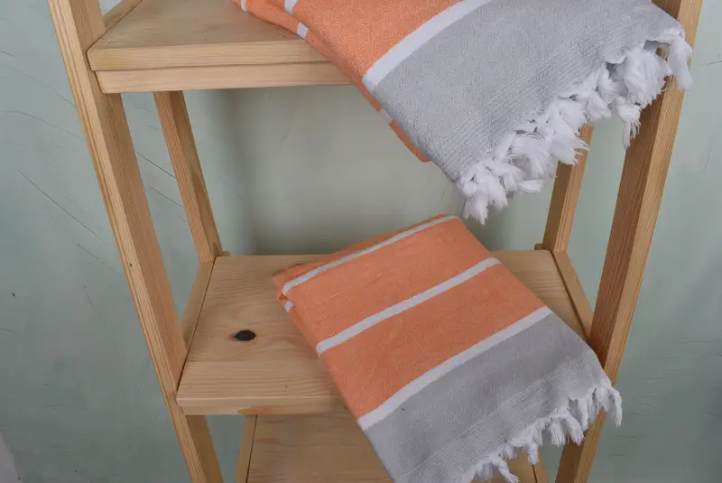 Custom Wedding Gifts, Towel With Name, Turkish hand towel, Bachelorette Party Decorations, Bridal Shower Favor, 68x40 Cotton Striped Terry Towel - 5