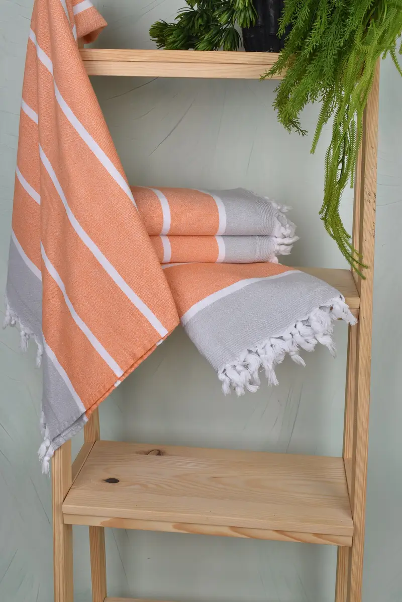 Custom Wedding Gifts, Towel With Name, Turkish hand towel, Bachelorette Party Decorations, Bridal Shower Favor, 68x40 Cotton Striped Terry Towel - 6