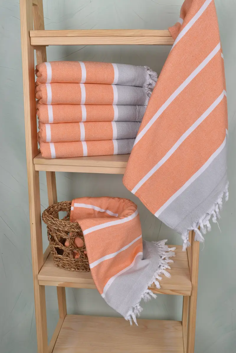 Custom Wedding Gifts, Towel With Name, Turkish hand towel, Bachelorette Party Decorations, Bridal Shower Favor, 68x40 Cotton Striped Terry Towel - 3