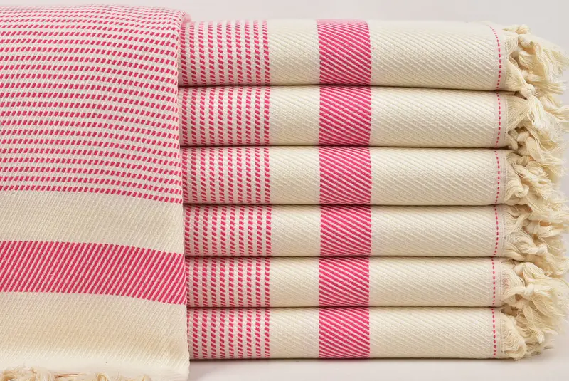 Organic Throw, Birthday Gift, Throw Blanket Couch, 92x84 Cotton Striped Towel, Housewarming Gift, Personalized Gifts, Personalized Home Gift Wedding - 1