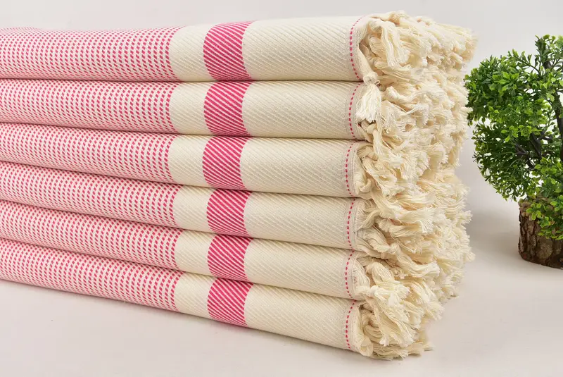Organic Throw, Birthday Gift, Throw Blanket Couch, 92x84 Cotton Striped Towel, Housewarming Gift, Personalized Gifts, Personalized Home Gift Wedding - 3