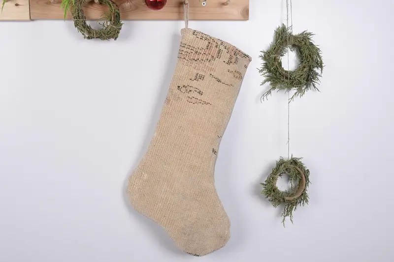 Festive Christmas Ornaments Pattern, 19 Inch Wide Christmas Stocking