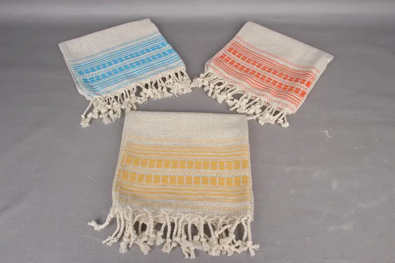 Turkish Tea Towel, Small Bath Towels, Summer Towel, Personalized Wedding Gift, 40x20 Linen Striped Towel, Holiday Towel, Monogram Kitchen Towel - 4