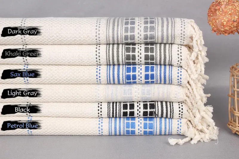 Turkish Tea Towel, Small Bath Towels, Summer Towel, Personalized Wedding Gift, 40x20 Linen Striped Towel, Holiday Towel, Monogram Kitchen Towel - 2