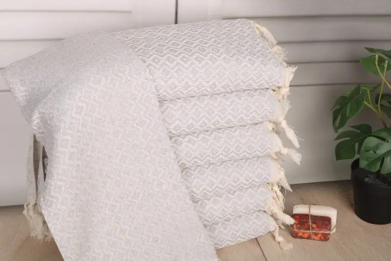 Light Gray Turkish Cotton Hand Towel, Bridesmaid Gift, 18x36 Inches