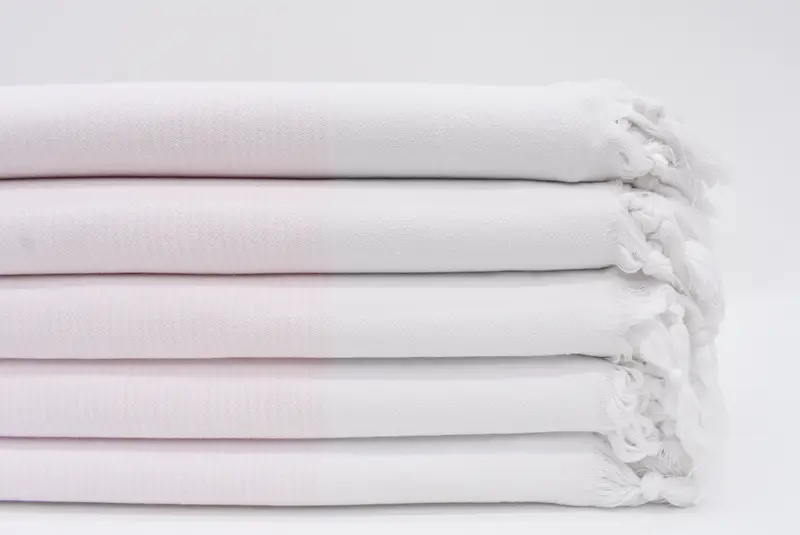Wedding Towel Light Powder Pink Striped Organic Cotton, 70x40 Inches