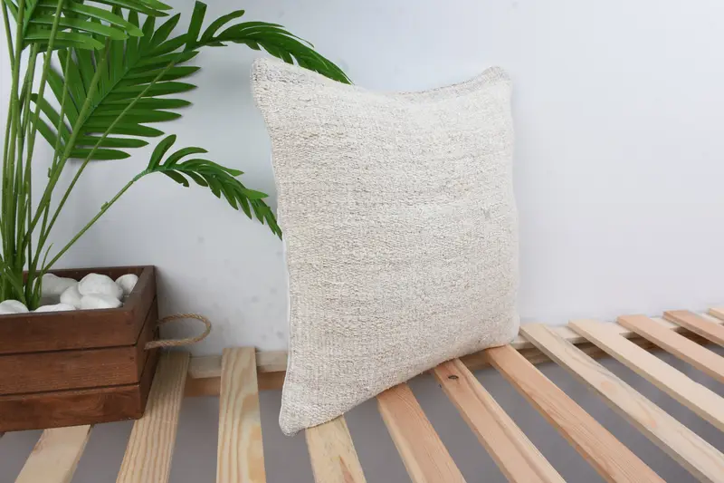 16x16 White Pillow, Lounge Throw Pillow, Kilim Cushion Sham, Home Decor Pillow, Pillow for Sofa, Wholesale Cushion Case, Pillow Sham - 4