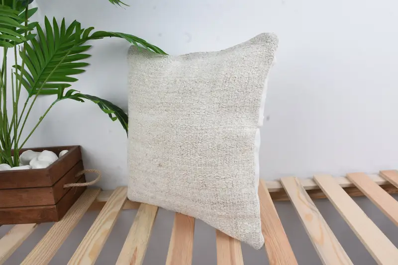 16x16 White Pillow, Lounge Throw Pillow, Kilim Cushion Sham, Home Decor Pillow, Pillow for Sofa, Wholesale Cushion Case, Pillow Sham - 5