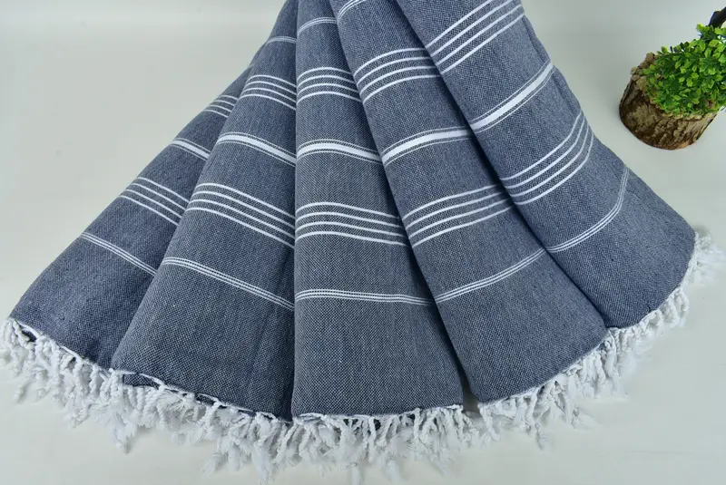 Shower Curtain, Woven Throw Blanket, 88x60 Cotton Striped Towel, Turkish Towel Beach Blanket, Wedding Favors, Gift For Mom, Throw Blanket - 4