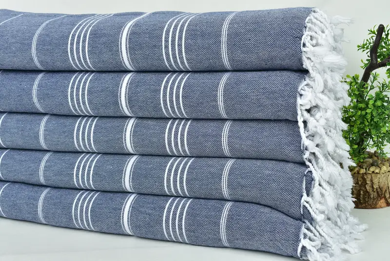 Shower Curtain, Woven Throw Blanket, 88x60 Cotton Striped Towel, Turkish Towel Beach Blanket, Wedding Favors, Gift For Mom, Throw Blanket - 3