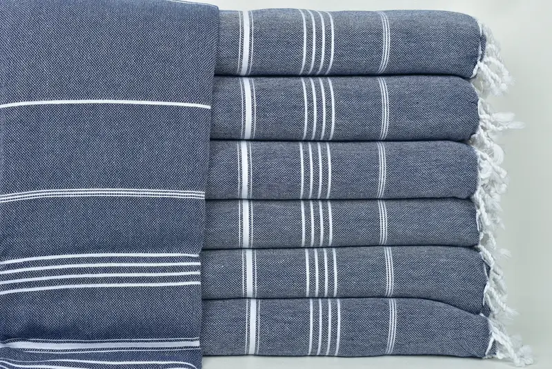 Shower Curtain, Woven Throw Blanket, 88x60 Cotton Striped Towel, Turkish Towel Beach Blanket, Wedding Favors, Gift For Mom, Throw Blanket - 1