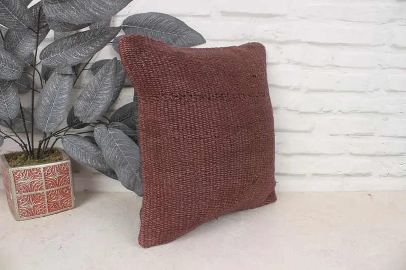 Custom Cushion Cover, Garden Cushion Cover, Gift Pillow, Kilim Pillow, Colorful Cushion, Cushion, Handmade Kilim Cushion, 14x14 Purple Cushion - 3