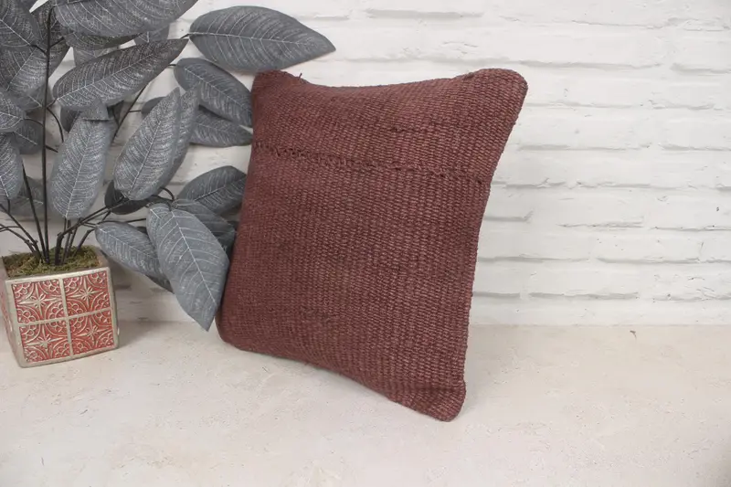 Custom Cushion Cover, Garden Cushion Cover, Gift Pillow, Kilim Pillow, Colorful Cushion, Cushion, Handmade Kilim Cushion, 14x14 Purple Cushion - 4