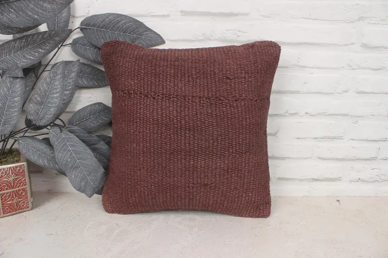 Custom Cushion Cover, Garden Cushion Cover, Gift Pillow, Kilim Pillow, Colorful Cushion, Cushion, Handmade Kilim Cushion, 14x14 Purple Cushion - 1