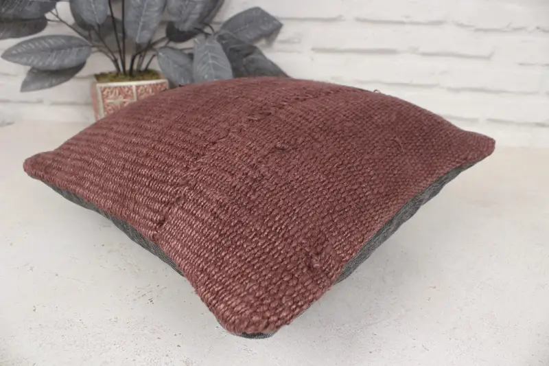 Custom Cushion Cover, Garden Cushion Cover, Gift Pillow, Kilim Pillow, Colorful Cushion, Cushion, Handmade Kilim Cushion, 14x14 Purple Cushion - 6