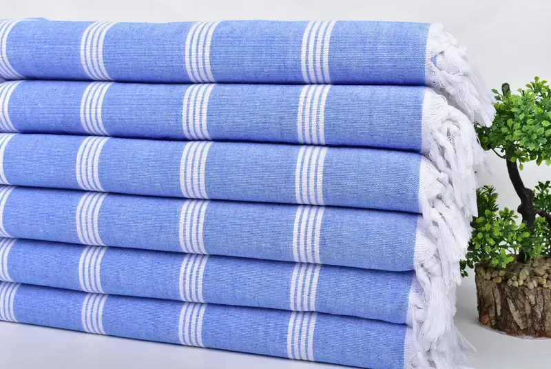 Turkish beach towel, Embroidery Towel, 70x30 Cotton Striped Towel, Embroidery Towels, Monogrammed Beach Towel, Beach towel, Beach Theme Wedding Gift - 3
