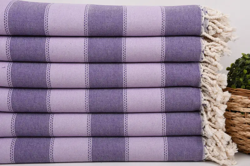 Bath towel, Best Friend Christmas Gift, Custom Beach Towel, Turkish hand towel, Bachelorette Party Gifts For Bride, 68x36 Cotton Striped Towel - 2