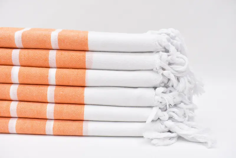 Monogram Kitchen Towel, Bridal Shower Favors, 40x20 Cotton Striped Towel, Spa Gift, Turkish Hand Towel, Handmade Gift, Turkish Towel Hand Towel - 1