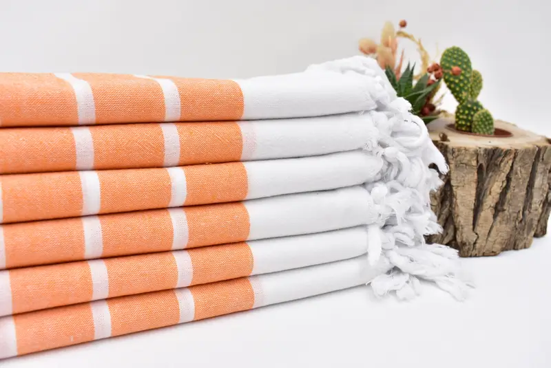 Monogram Kitchen Towel, Bridal Shower Favors, 40x20 Cotton Striped Towel, Spa Gift, Turkish Hand Towel, Handmade Gift, Turkish Towel Hand Towel - 2