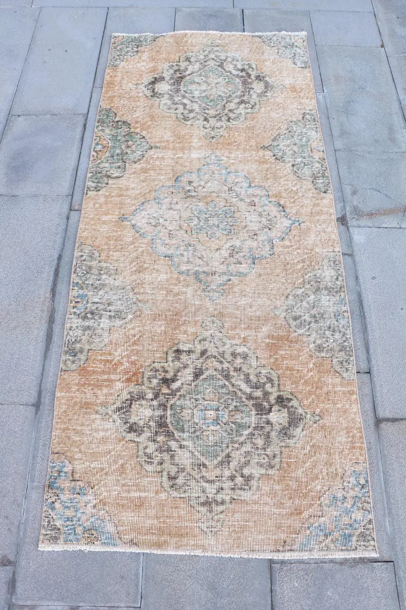 Turuncu Kamuflaj Halı, 2,7x6,4 ft Canlı Dekor