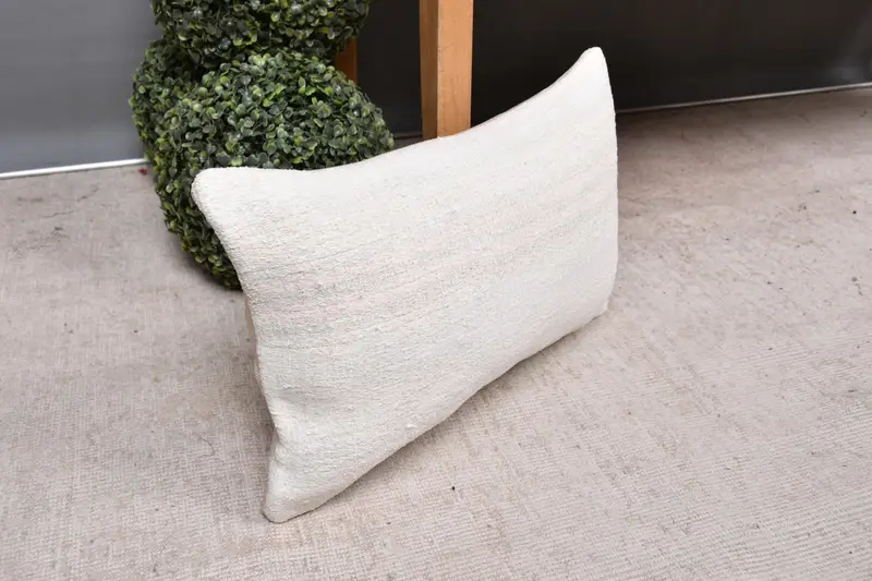 Pillow for Couch, Pillow Sham, Tribal Pillow Case, Boho Pillow Sham Cover, 12x20 Beige Cushion Case, Oriental Pillow, Kilim Pillow Cover - 7