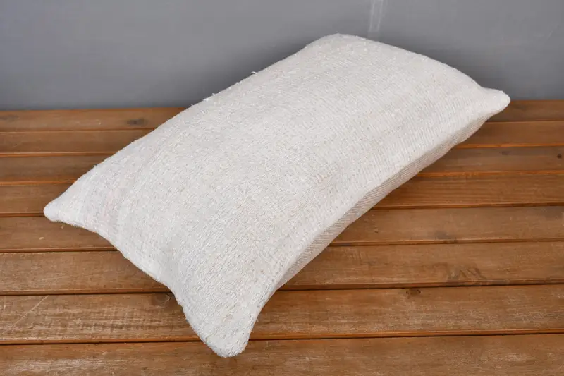 Pillow for Couch, Pillow Sham, Tribal Pillow Case, Boho Pillow Sham Cover, 12x20 Beige Cushion Case, Oriental Pillow, Kilim Pillow Cover - 2