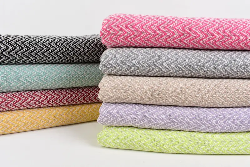 76x64 Cotton Zig zag Towel, Christmas Tablecloth, Boho Throw Blankets, Bachelorette Party Favors, Xmas Gifts, Family Gift Basket, Monogram Blanket - 3