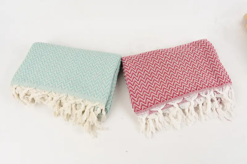 76x64 Cotton Zig zag Towel, Christmas Tablecloth, Boho Throw Blankets, Bachelorette Party Favors, Xmas Gifts, Family Gift Basket, Monogram Blanket - 6