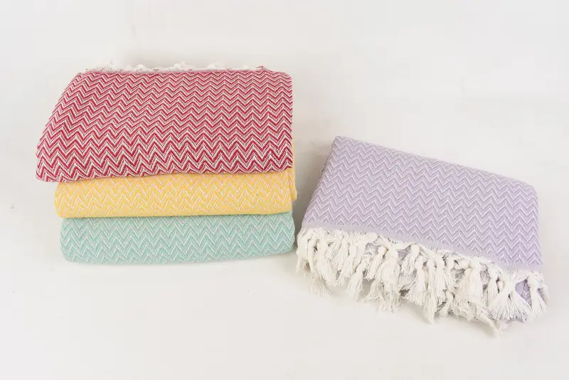 76x64 Cotton Zig zag Towel, Christmas Tablecloth, Boho Throw Blankets, Bachelorette Party Favors, Xmas Gifts, Family Gift Basket, Monogram Blanket - 7
