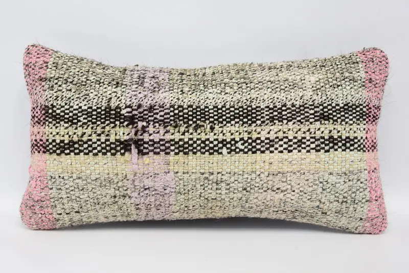 Turkish Bench Cushion, 8x16 Beige Pillow Cover, Ethnical Kilim Rug Pillow, Tapestry Pillow Case, Cushion Cover, Pillow for Couch, Pillow for Sofa - 1