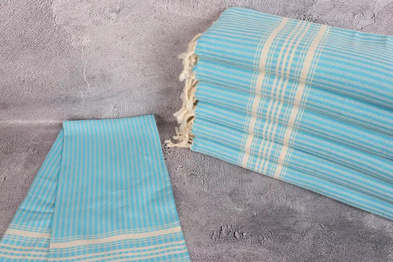 Bridesmaid Gifts, 40x18 Cotton Striped Towel, First Wedding Anniversary Gift, Xmas Gifts, Personalized Gifts, Bridesmaid Favors, Small Bath Towels - 2