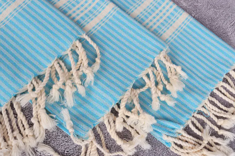 Bridesmaid Gifts, 40x18 Cotton Striped Towel, First Wedding Anniversary Gift, Xmas Gifts, Personalized Gifts, Bridesmaid Favors, Small Bath Towels - 5