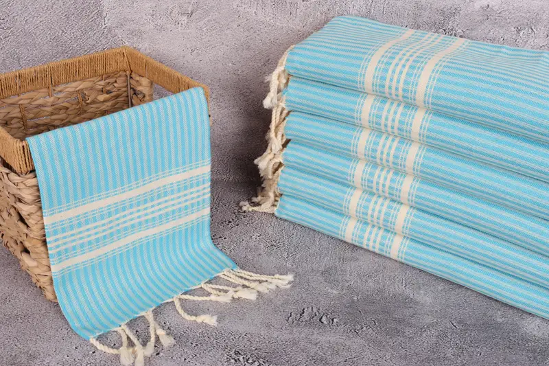 Bridesmaid Gifts, 40x18 Cotton Striped Towel, First Wedding Anniversary Gift, Xmas Gifts, Personalized Gifts, Bridesmaid Favors, Small Bath Towels - 3