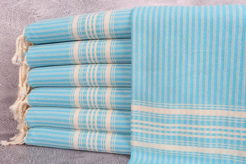 Bridesmaid Gifts, 40x18 Cotton Striped Towel, First Wedding Anniversary Gift, Xmas Gifts, Personalized Gifts, Bridesmaid Favors, Small Bath Towels - 1