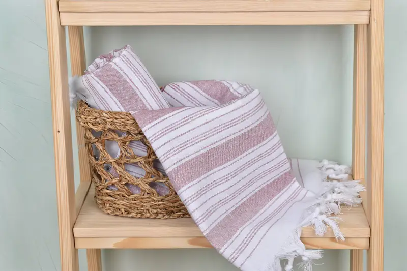 Bridesmaid Gifts, Personalized Bridesmaid Gift, Bachelorette Party Gifts, Custom Turkish Towel, 68x32 Cotton Striped Towel, Employee Gifts - 4