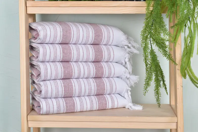 Bridesmaid Gifts, Personalized Bridesmaid Gift, Bachelorette Party Gifts, Custom Turkish Towel, 68x32 Cotton Striped Towel, Employee Gifts - 1